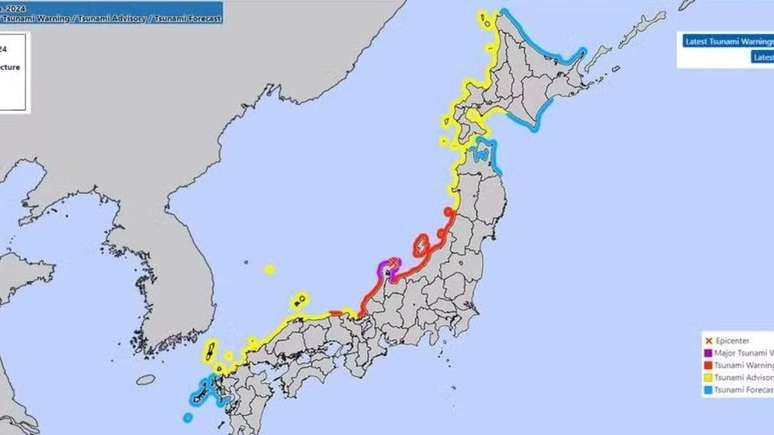 Forte terremoto gera alerta de tsunami na costa oeste do Japão; veja o vídeo