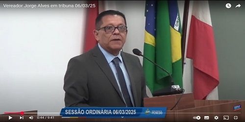 Líder do governo, Vereador Jorge Alves combate um bom combate em tribuna na CVP