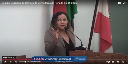 Vereadora Andresa Lima em tribuna fala da gratidão em ser parte do aumento dos professores
