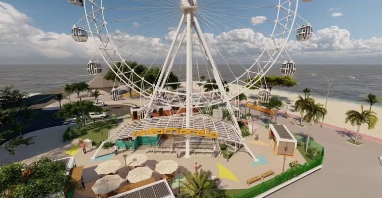 Cabines com wi-fi e ar-condicionado: veja como será a roda-gigante de Maceió