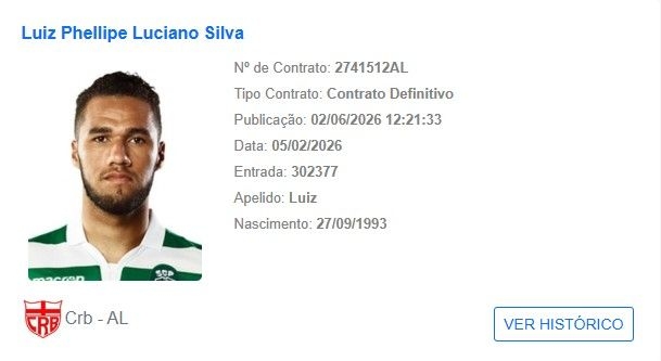 CRB anuncia contratação de Luiz Phellype e reforços