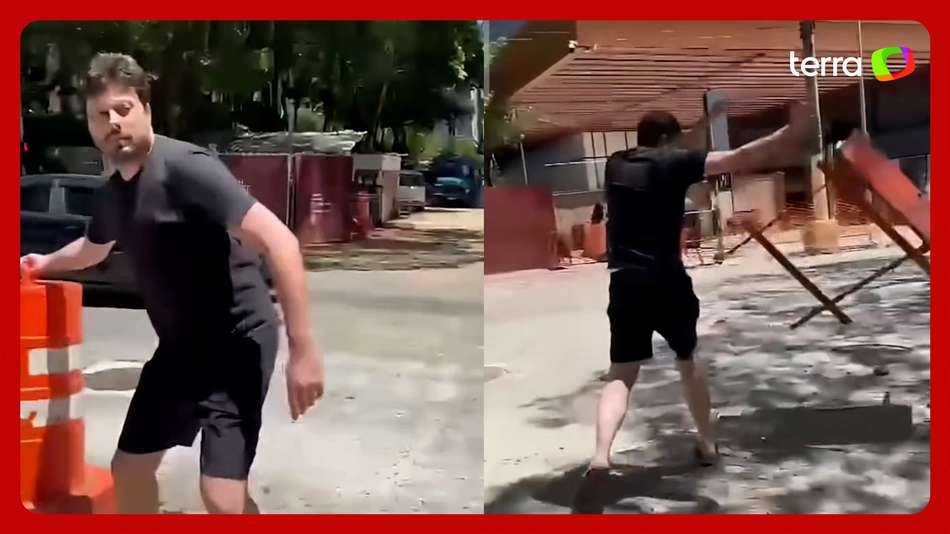 Danilo Gentili se revolta com obras na porta de casa