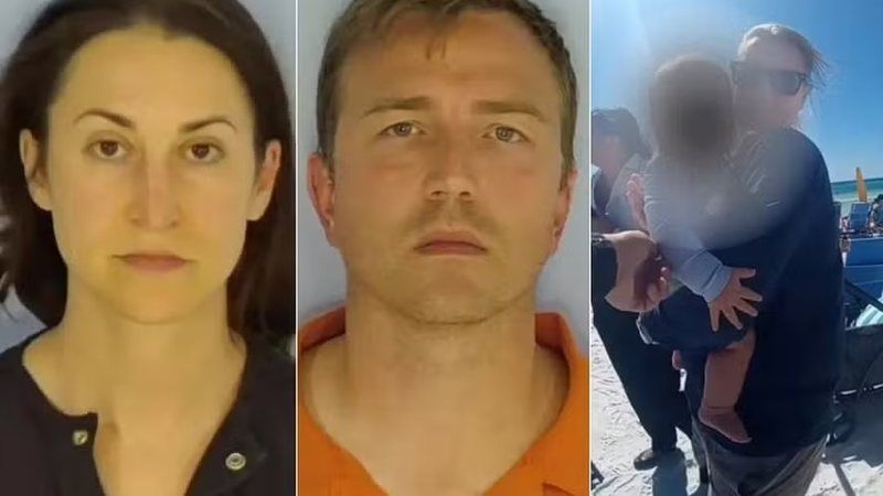 Pais presos por deixar filha de 6 meses sozinha na praia