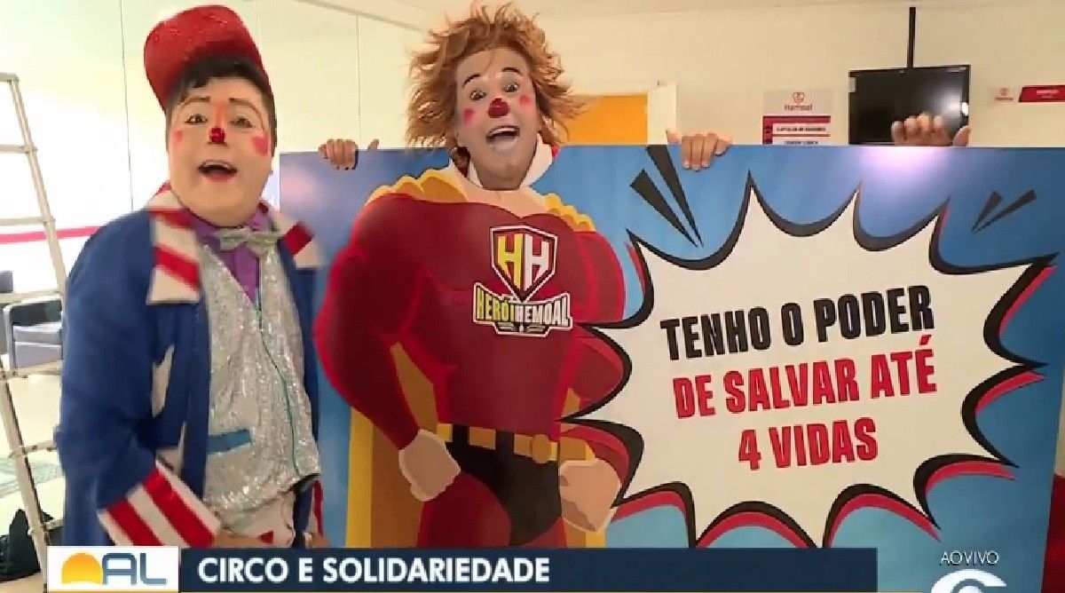 Artistas circenses promovem doação de sangue em Alagoas