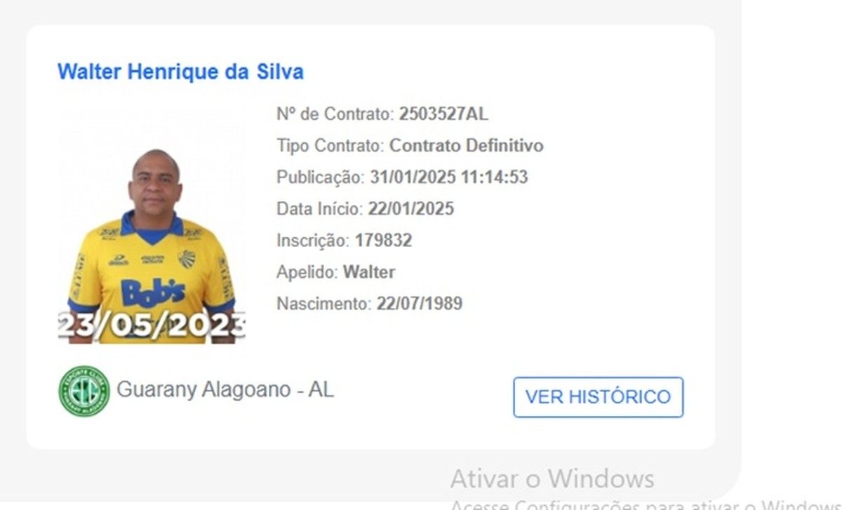 Walter se prepara para estrear pelo Guarany Alagoano