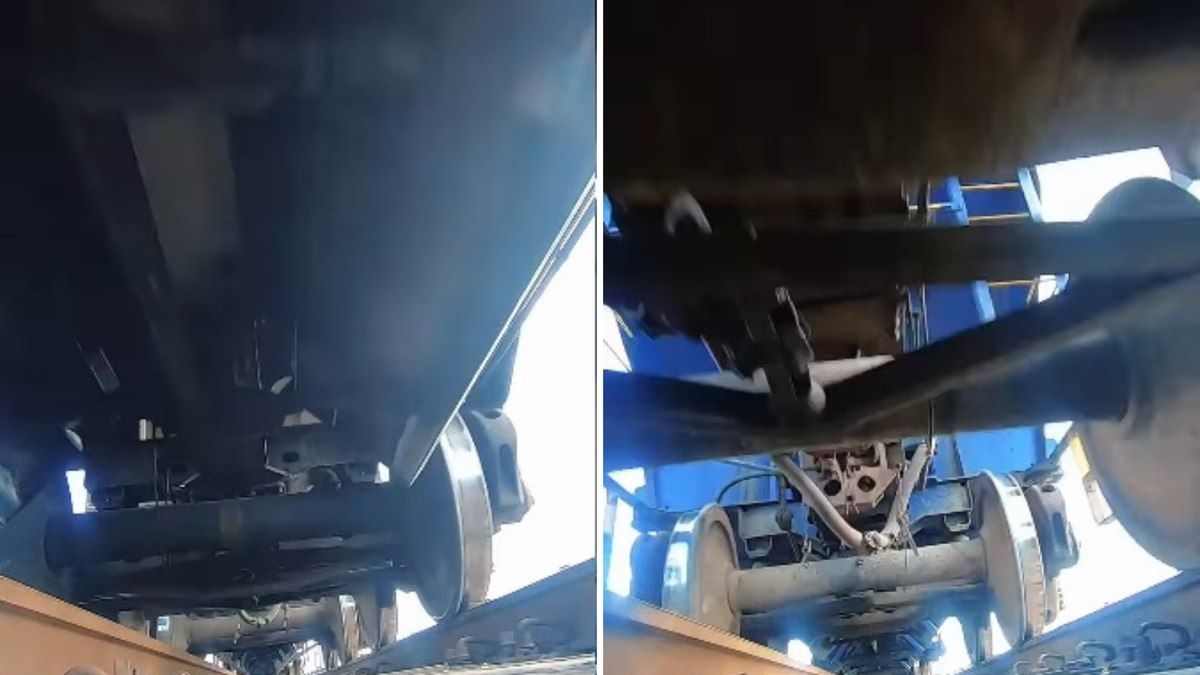 Trem passa por cima de câmera e impressiona em vídeo