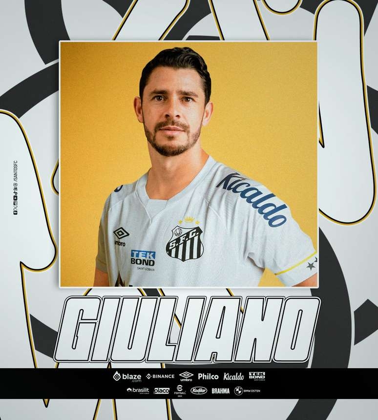 Santos anuncia contratação do meio-campista Giuliano para 2024; veja detalhes