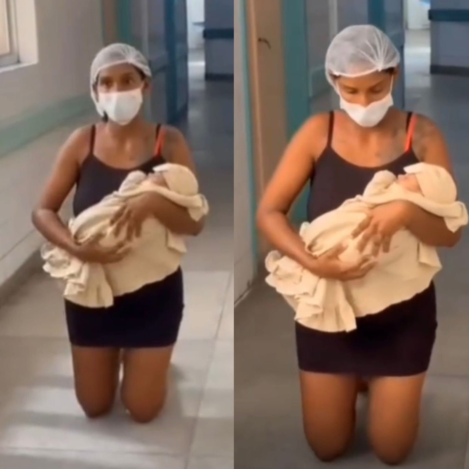 Mãe deixa maternidade emocionada ao levar bebê para casa