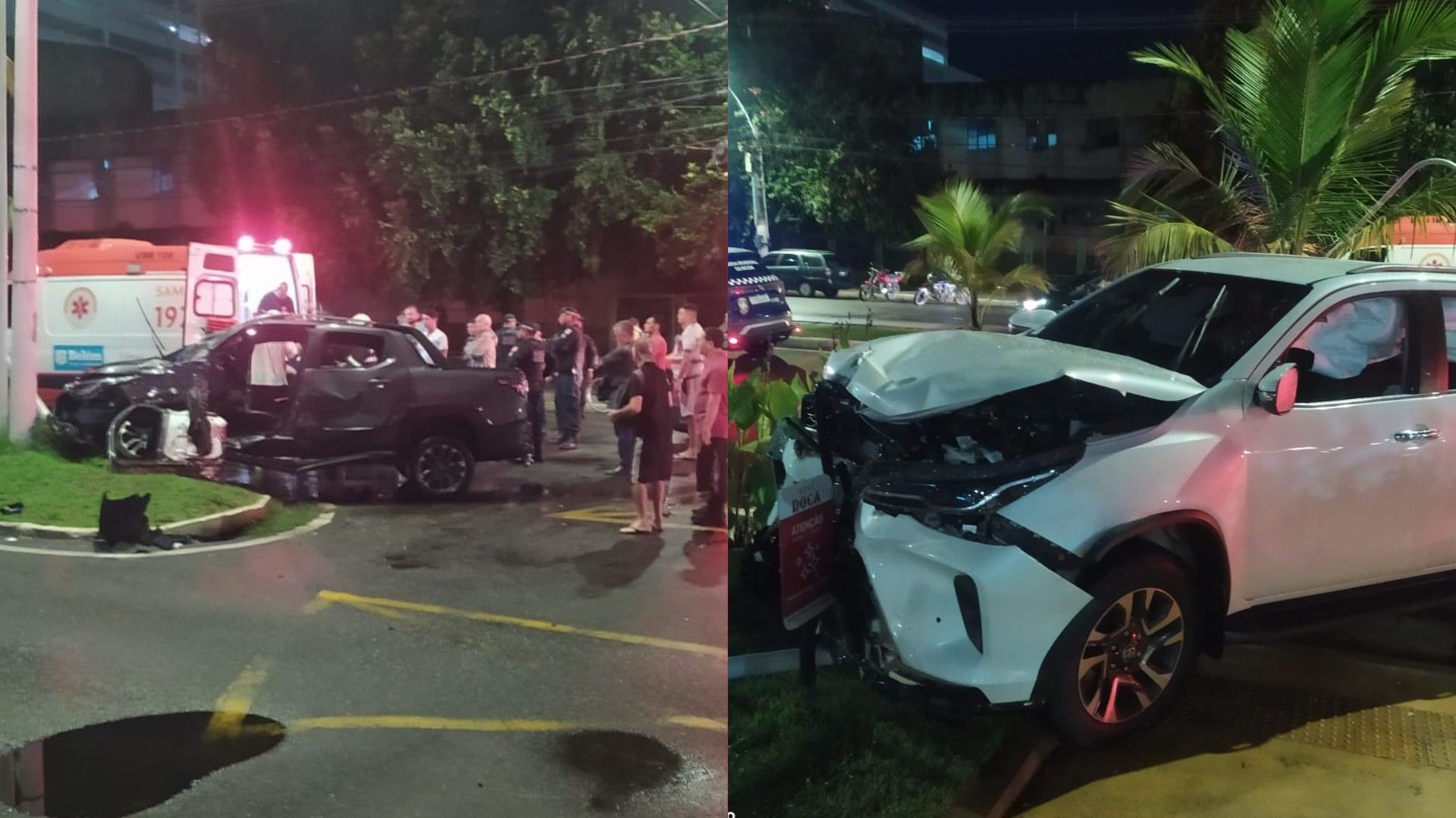 Acidente grave na Doca deixa motorista preso às ferragens