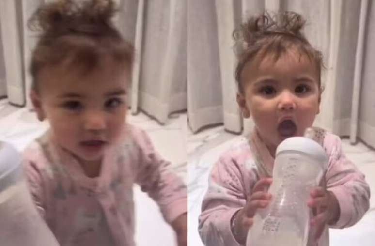 Neymar divulga vídeo de Mavie arriscando a palavra que o pai gosta