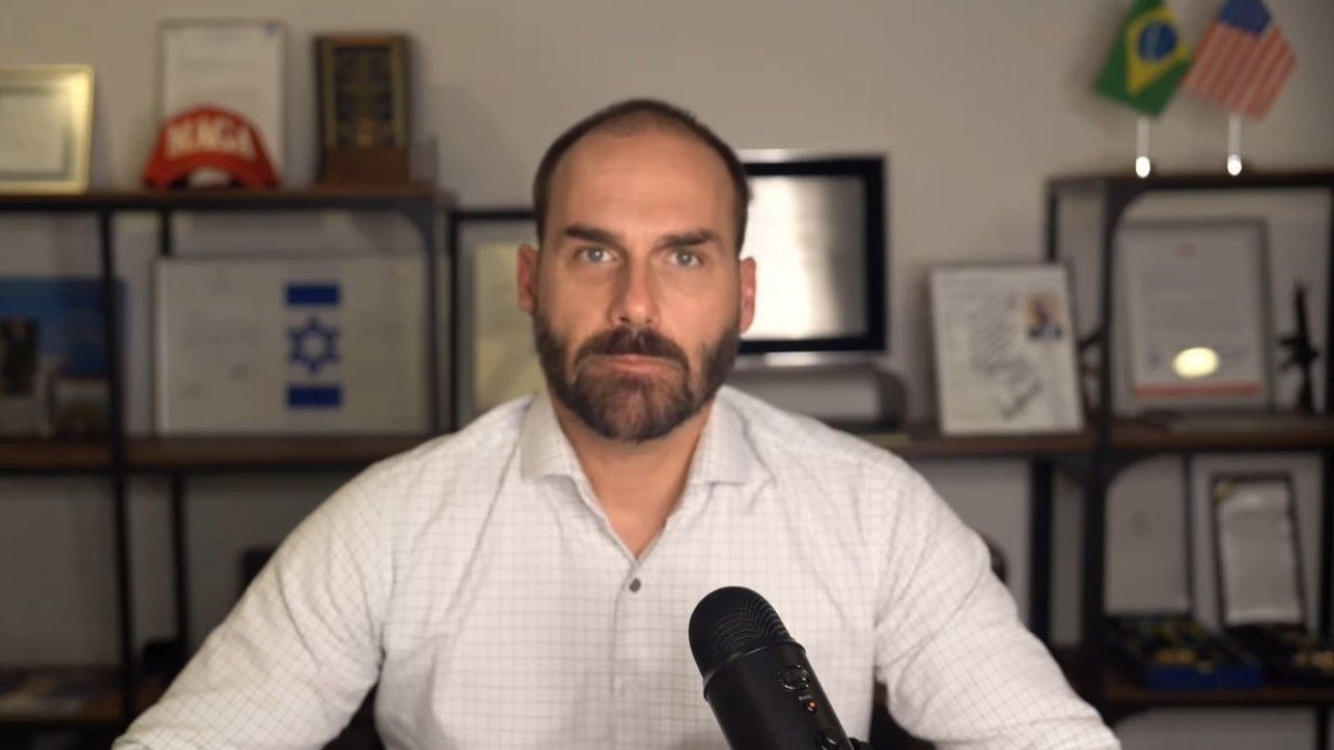 Eduardo Bolsonaro critica Hugo Motta em vídeo polêmico