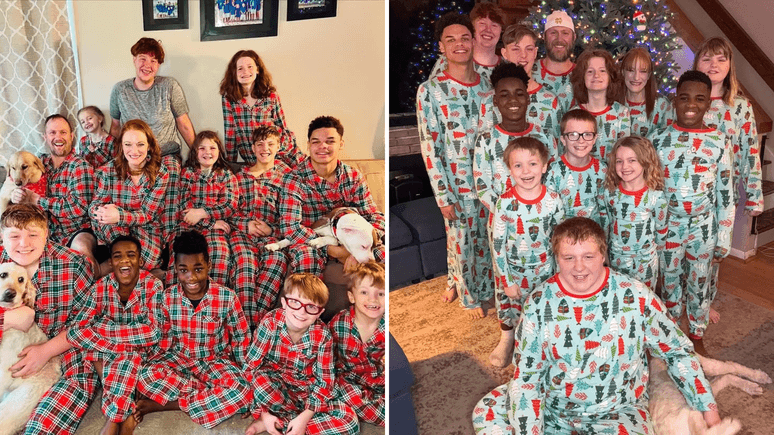 Mãe de 11 filhos viraliza mostrando detalhes da rotina da família