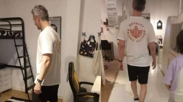 Lucas Lima é visto escolhendo móveis após divórcio com Sandy