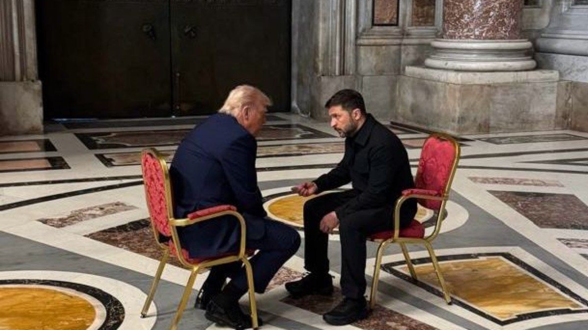 Trump e Zelensky se reúnem no Vaticano antes do funeral