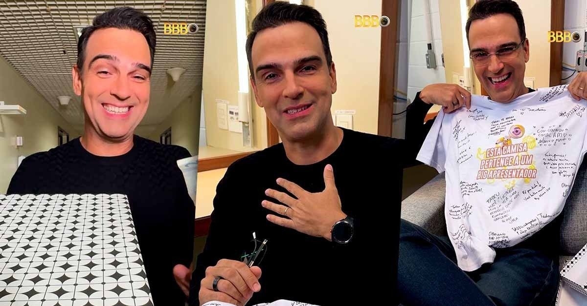 Tadeu Schmidt Recebe Presente Emocionante de Ex-BBBs
