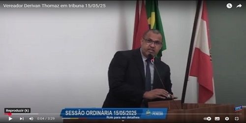 Vereador Derivan Thomaz resgata em tribuna autoria de pedido para pavimentação nos povoados