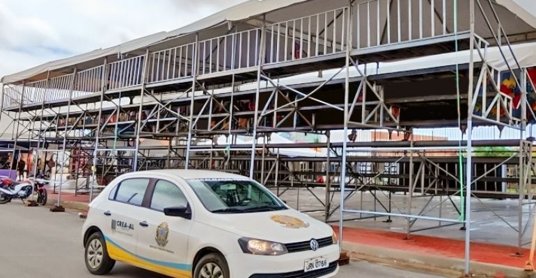 Estruturas de Carnaval são alvo de força-tarefa de fiscalização do Crea-AL em fevereiro