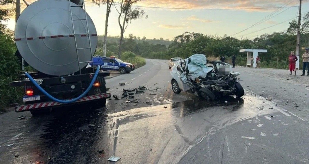 Sargento da PM morre em colisão na BR-104 em Branquinha