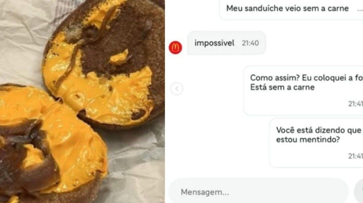 Cliente recebe lanche sem hambúrguer no McDonald's