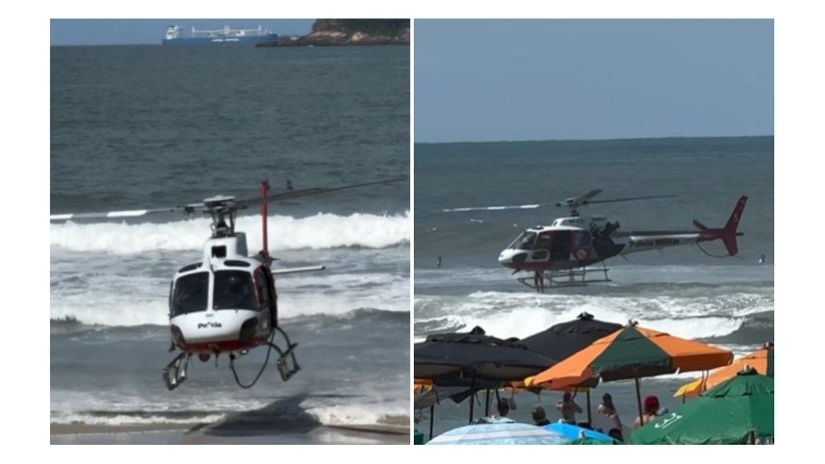 Guarda-vidas realizam resgate de família no Guarujá