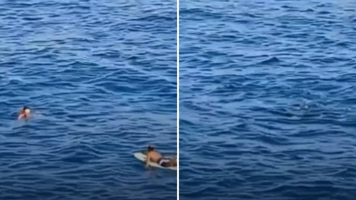 Pescador é resgatado por surfista e guarda-vidas