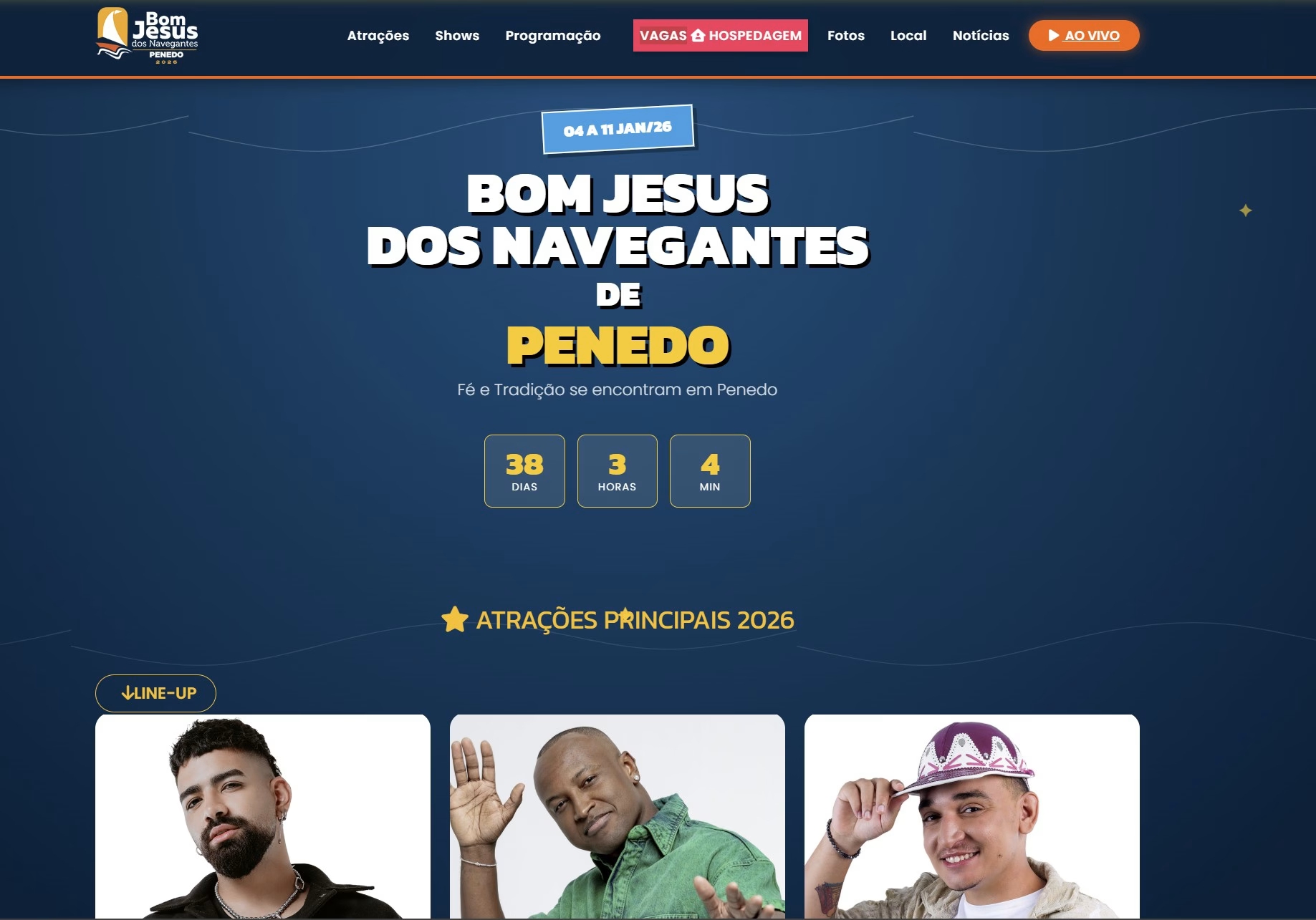 Prefeitura lança site oficial da Festa do Bom Jesus 2026