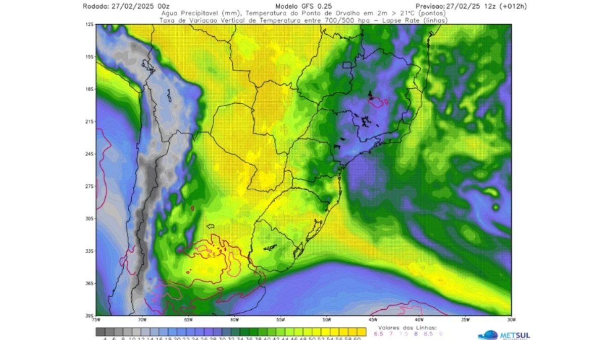 Alerta de chuva intensa no Rio Grande do Sul