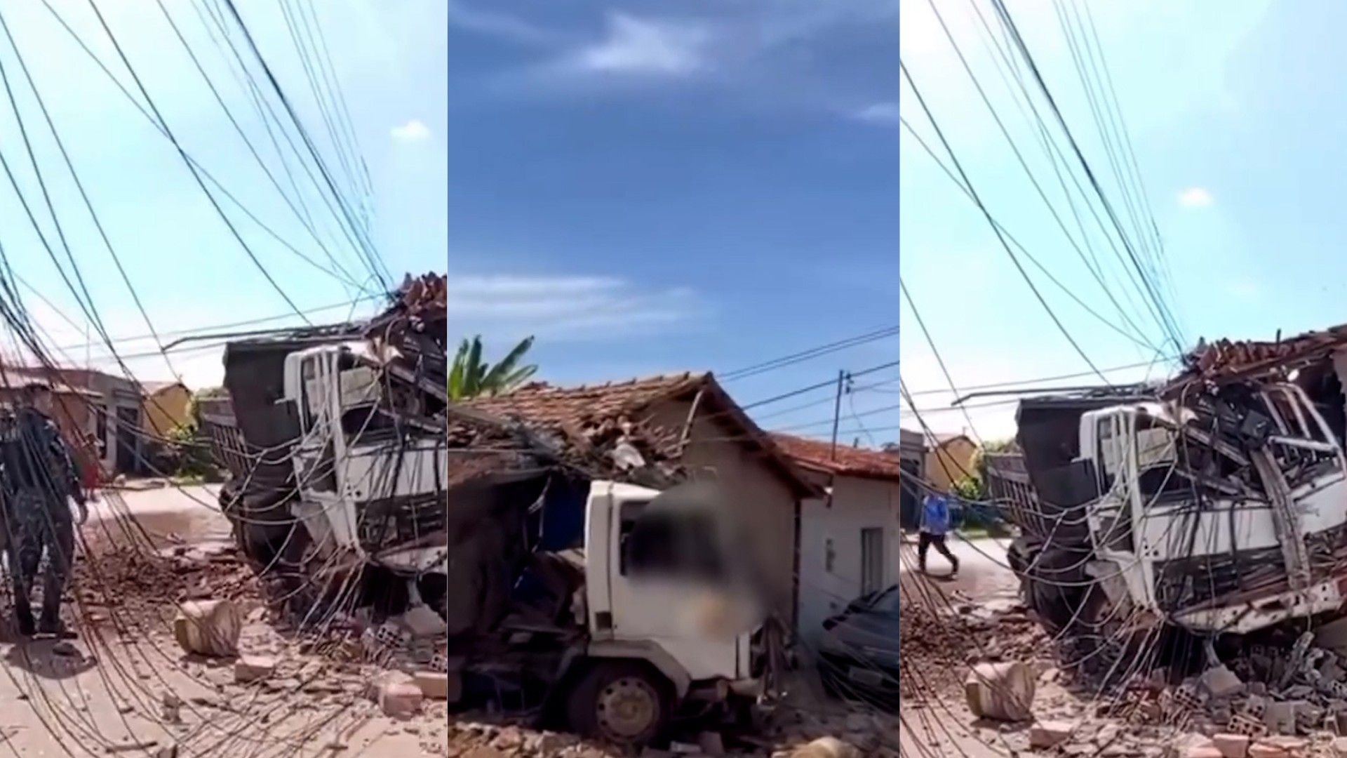 Motorista perde controle de caçamba e causa acidente em Imperatriz
