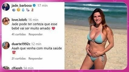 Jade Barbosa Exibe Barriga de Grávida em Praia do Rio