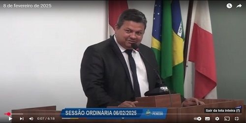 Vereador Irmão João abre tribuna da Casa de Leis agradecendo a Deus e a Fagner Matias pelo seu retorno