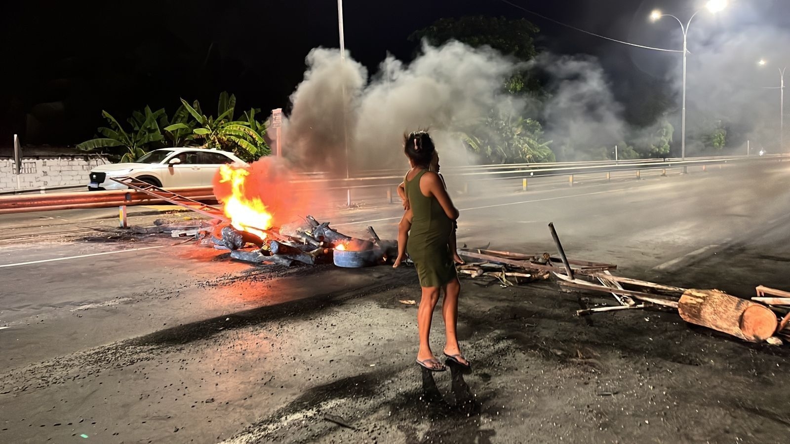 Protesto na AL101-Sul por falta de água em Marechal