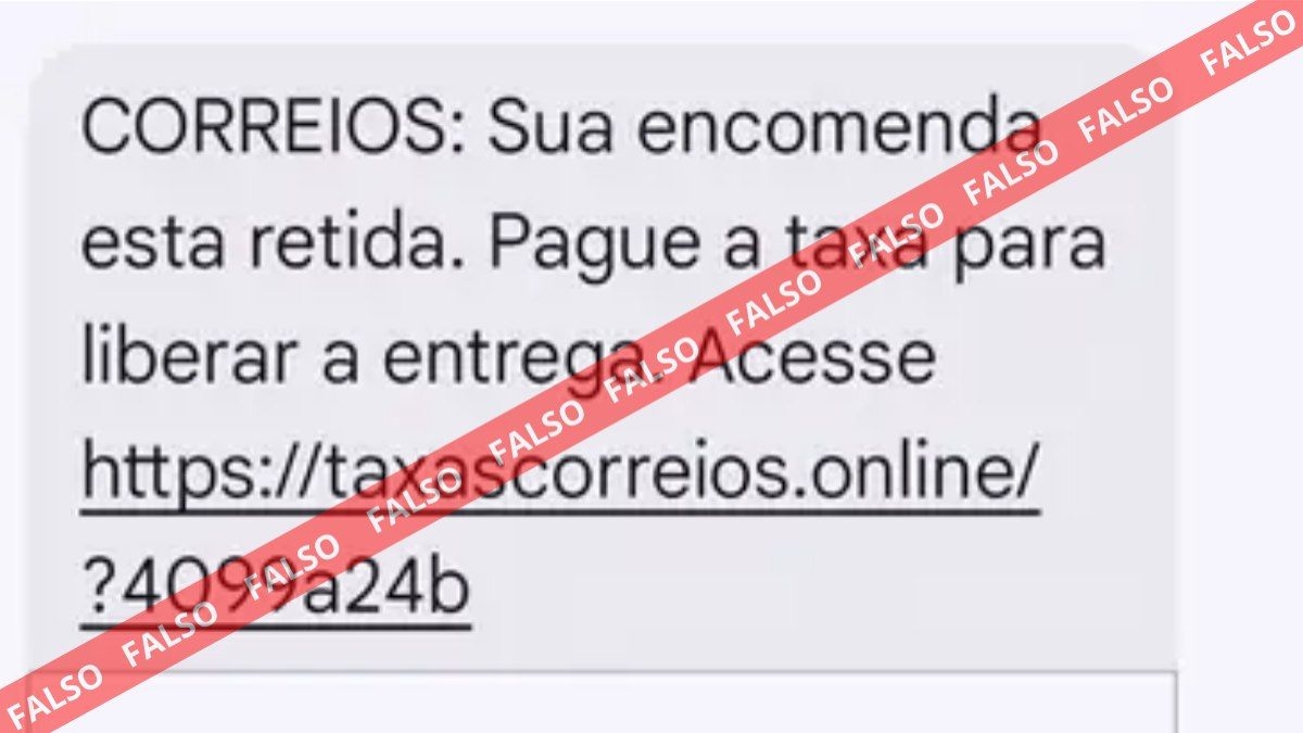 Golpe da compra retida: taxa falsa por mensagem