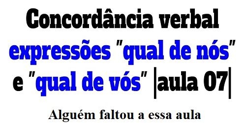 “Quem sois vós, quanto a nós?”