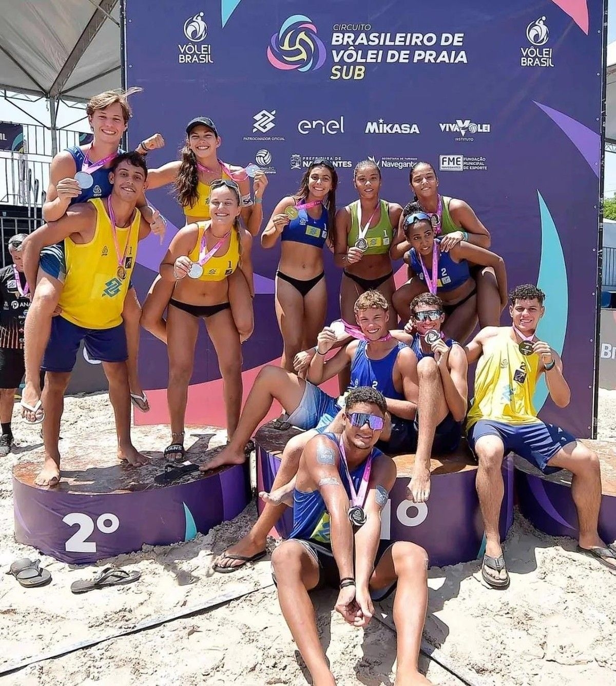 Dupla de Tapera conquista etapa do Circuito Brasileiro de vôlei