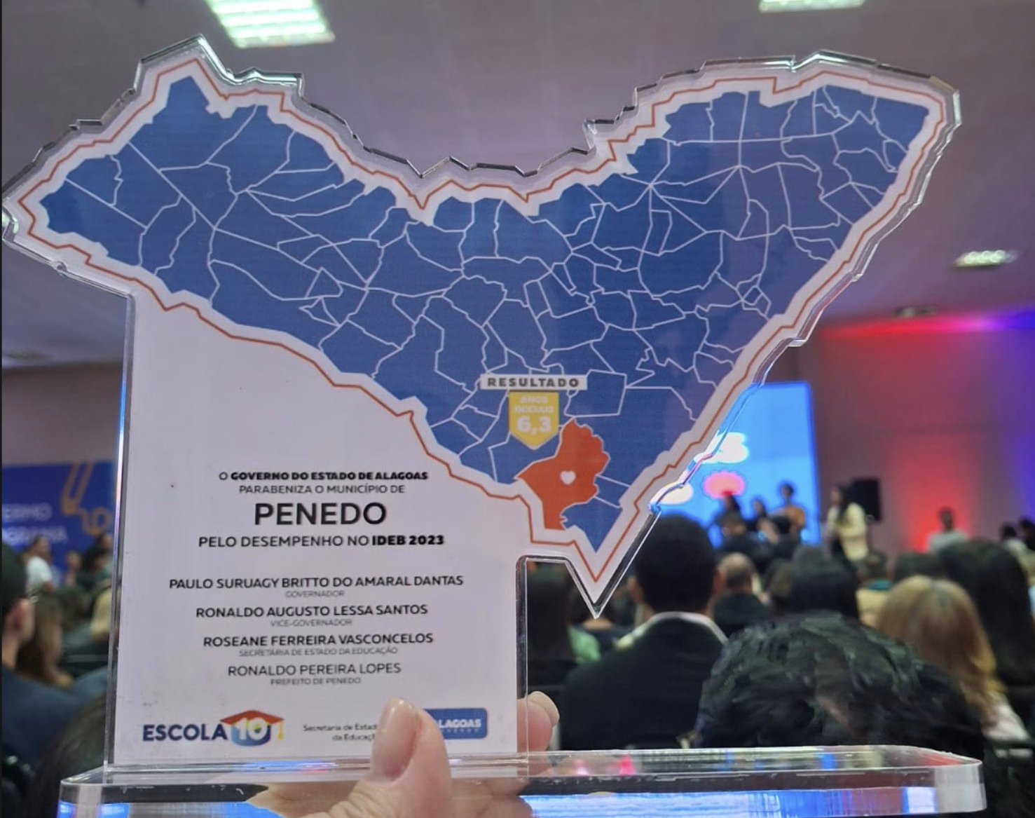Penedo conquista prêmio do IDEB no Programa Escola 10
