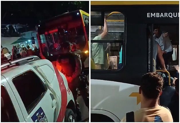 Vídeo mostra motorista agredindo passageiro dentro de ônibus em Maceió; assista