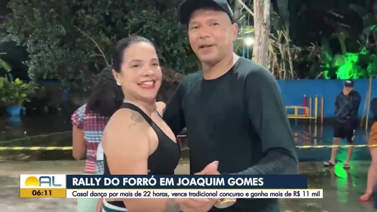 Casal vence concurso de forró após 22 horas dançando