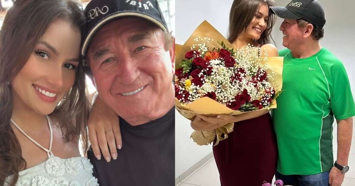 Amado Batista celebra relação com namorada mais jovem