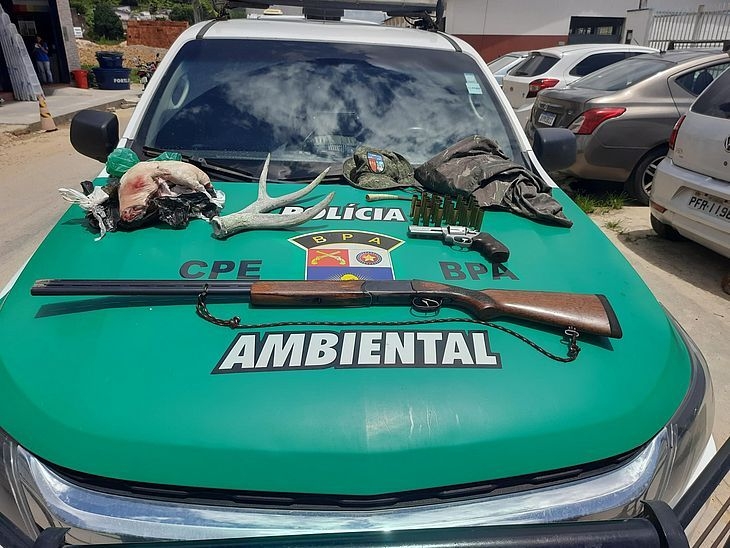 Armas de fogo utilizadas para caça ilegal são apreendidas em União dos Palmares