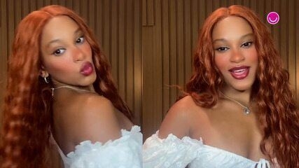 Rebeca Andrade surpreende com visual ruivo e elegante