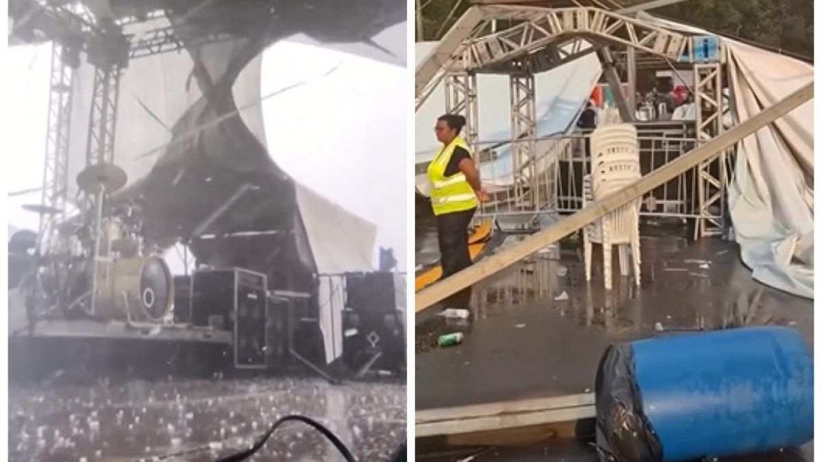 Temporal em MG destrói evento de motociclistas com granizo