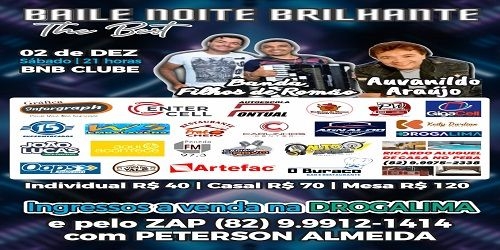 Dia 02 de dezembro Penedo vai ter o Baile Noite Brilhante no BNB