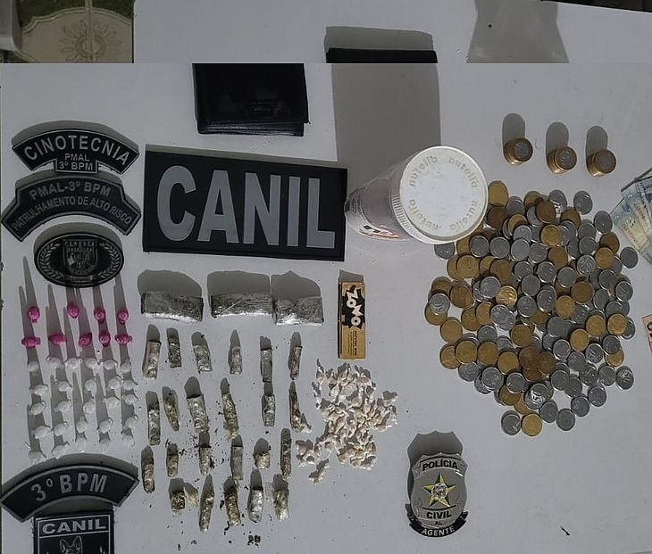 Adolescente é apreendida após cão policial encontrar drogas ao lado de casa, em Arapiraca