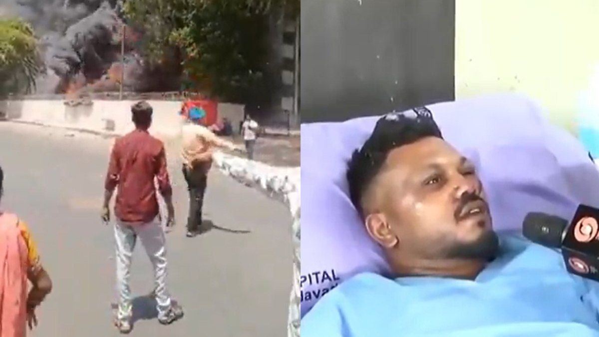 Sobrevivente de voo na Índia é flagrado em vídeo