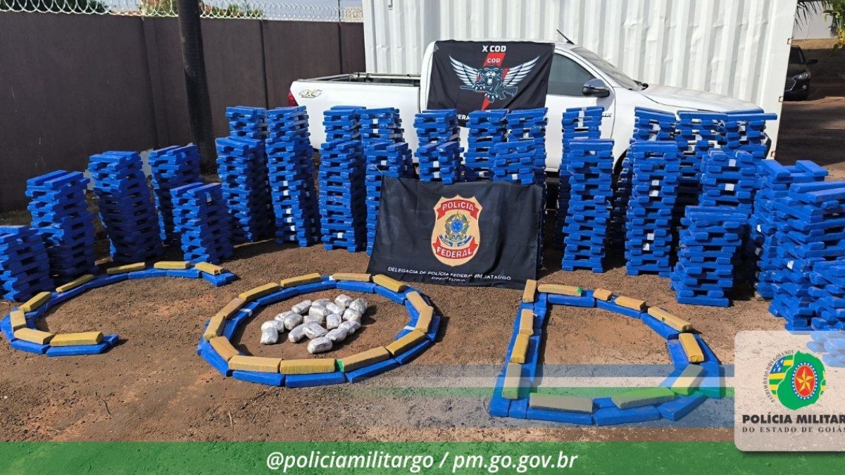 Polícia Militar apreende 1,5 tonelada de maconha em Goiás