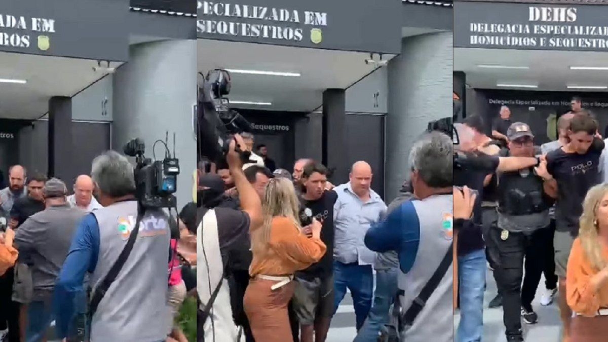 Suspeito de latrocínio é agredido e confessa crime em vídeo