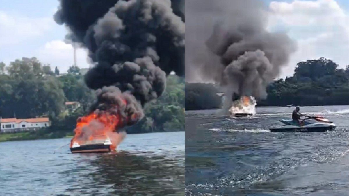 Lancha explode durante teste em represa de São Paulo