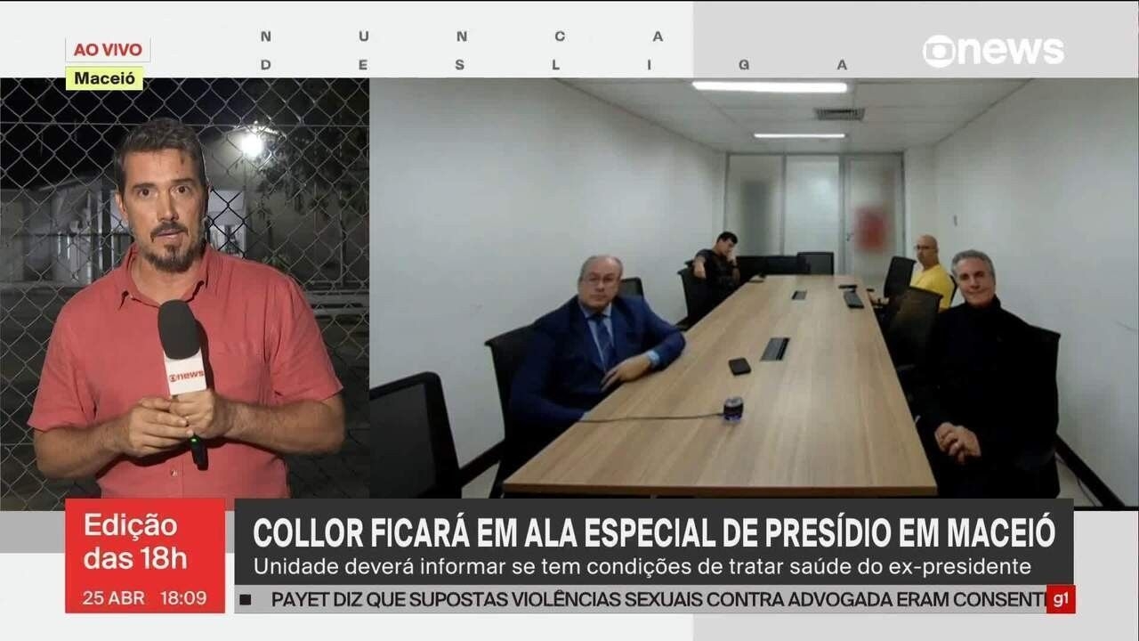 Collor cumpre pena em Maceió em penitenciária superlotada