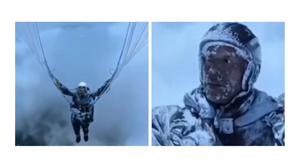 Chinês é arrastado a 8 mil metros e congela