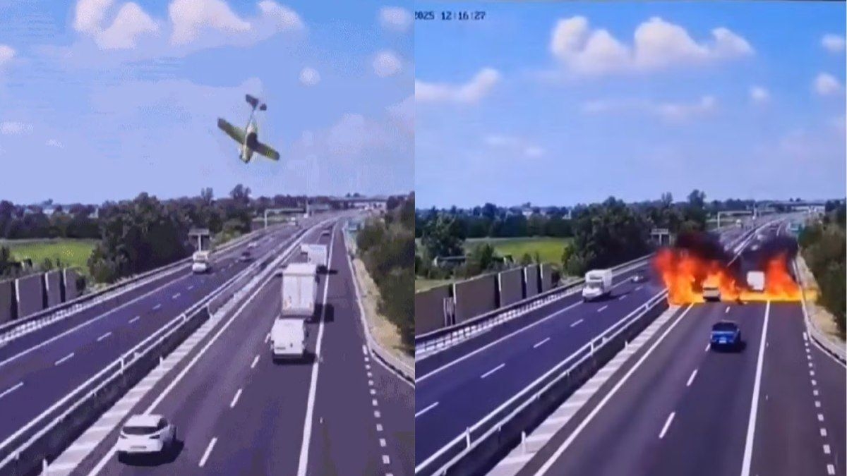 Avião cai em rodovia na Itália e mata 2 pessoas